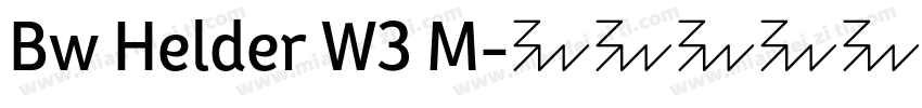 Bw Helder W3 M字体转换